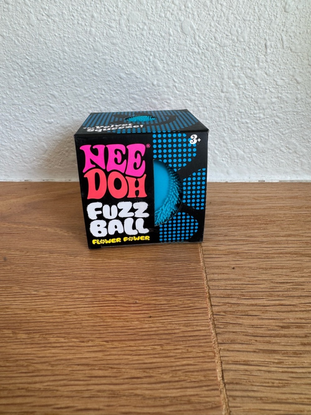 Needoh fuzzball flower power in blue